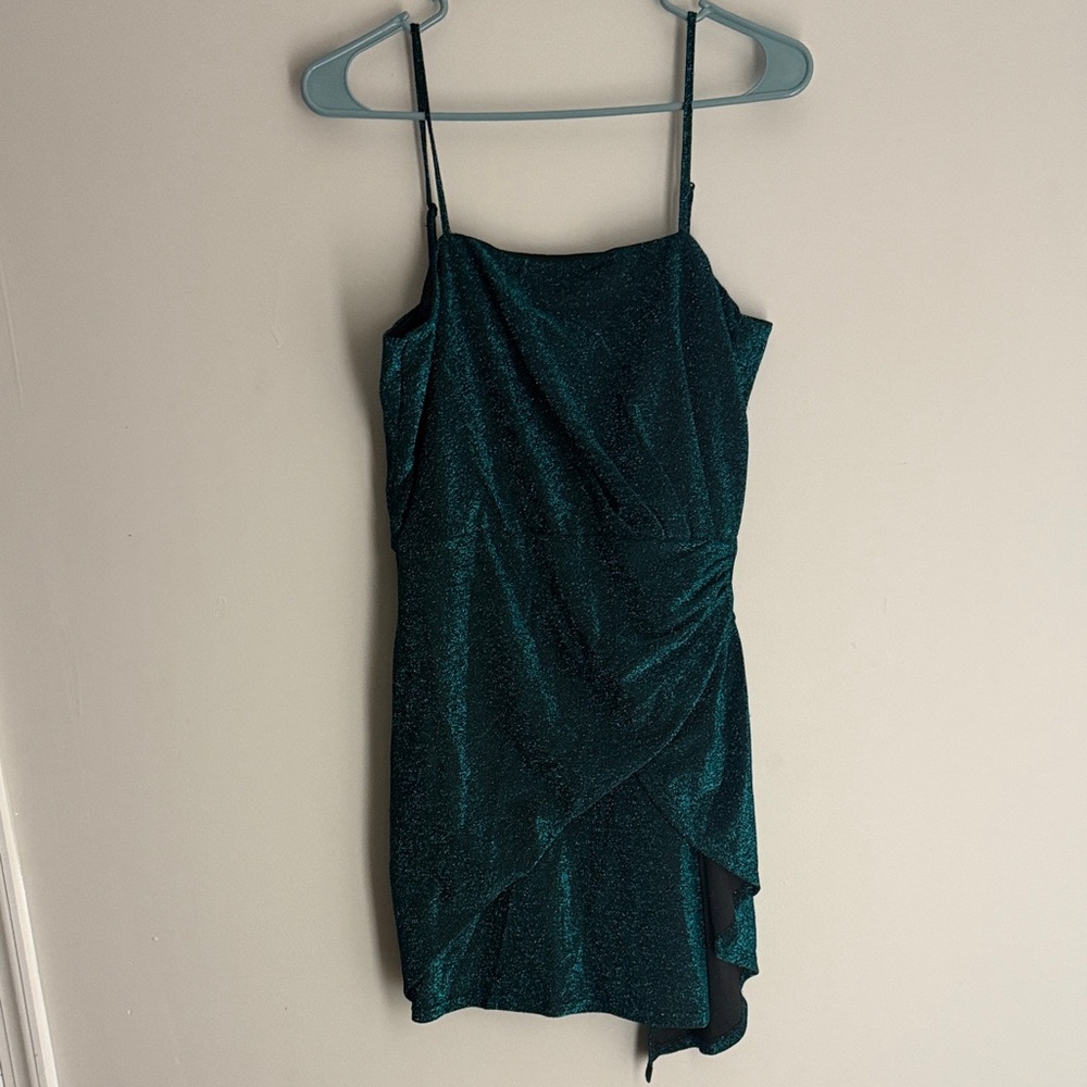 Trixxi Sparkling Teal Mini Dress